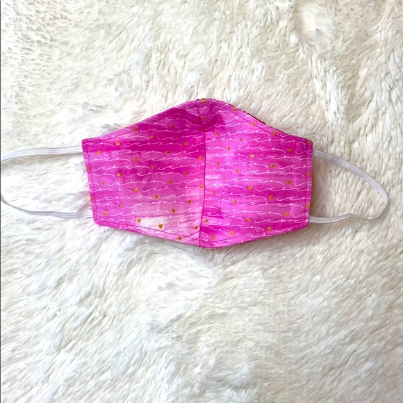 HANDMADE Pink Red Valentines Heart Face Mask - Picture 5 of 7